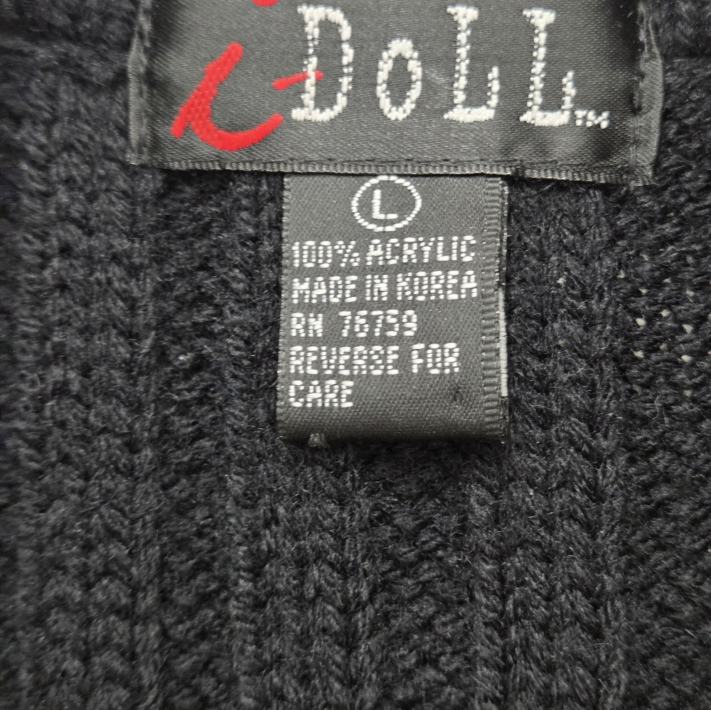 i Doll Brown Faux Fur Vest with Black Trim Sz Large - Picture 5 of 10